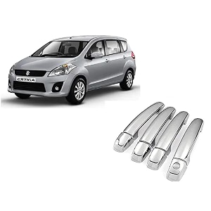 empica abs plastic chrome plated car door handle catch cover without sensor cut compatible with ertiga old generation pack of 4