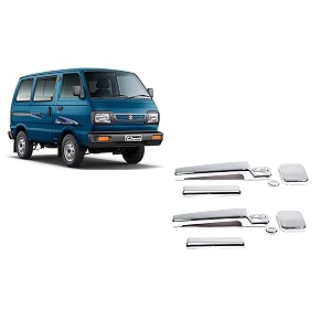 empica abs plastic chrome plated car door handle catch cover compatible with maruti suzuki omni set of 4 pcs