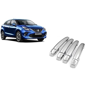 empica abs plastic chrome plated car door handle catch cover without sensor cut compatible with maruti suzuki baleno facelift set of 4 pcs