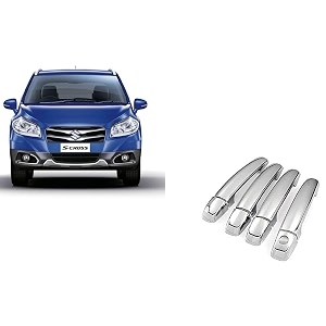 empica abs plastic chrome plated car door handle catch cover without sensor cut compatible with maruti suzuki nexa s cross set of 4 pcs
