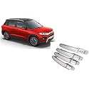 EMPICA ABS Plastic Chrome Plated Car Door Handle Catch Cover Without Sensor Cut Compatible with Maruti Suzuki Brezza 2020, Pack of 4