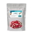 Empty Gelatin Capsules(PACK OF 1000) (PINK WHITE, SIZE 0 (500 MG))