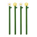 THE Empty Space Set of 4 Reusable Glass Stirrer, Colorful Cute with Gift Packaging for Smoothies, Milkshakes, Juices, Teas, Perfect for Parties &amp; Gifts | 7 inch Height 4 PCs (Flower Stirrer)