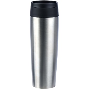 emsa n20219 travel mug classic insulated mug 05 litres comfort screw cap stainless steel 6 hours hot and 12 hours cold 100 leak-proof dishwasher safe 360 drinking opening stainless steel