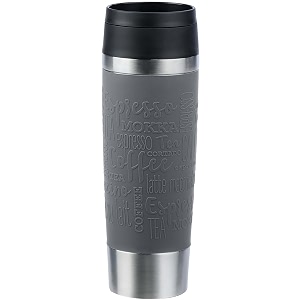 emsa n20223 travel mug classic insulated mug 05 litres comfort screw cap stainless steel 6 hours hot and 12 hours cold 100 leak-proof dishwasher safe 360 drinking opening dark grey