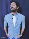 EMTY FASHION Men Solid Casual Light Blue