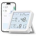 eMylo WiFi Thermometer Hygrometer with App Alerts, 3.5” Backlit Display