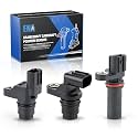 ENA Crankshaft and Camshaft Position Sensor Compatible with Honda Acura Accord Element TSX 2003 2004 2005 2006 2007 2008 2009 2010 2.4L l4 Replaces PC478 PC610 PC619 37510PNA003 37510RAAA01 Set of 3