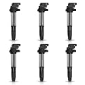 ENA Set of 6 Ignition Coil Pack Compatible with BMW 325Ci 325i 325xi 330Ci 330i 330xi 525i M3 X3 X5 Z3 Z4 2.5L 3.0L 2001 2002 2003 2004 2005 2006 2.5 3.0 3.2 V6 Coils Replacement for UF522 C1404 UF515