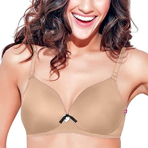 enamor women cotton padded non wired bra