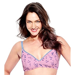 enamor a039 everyday stretchable cotton t-shirt bra for women - padded non-wired amp medium coverage  available in solids amp printsa039-bluebell print-38z