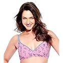 Enamor A039 Everyday stretchable cotton T-shirt Bra for women - Padded, non-wired &amp; medium coverage | Available in solids &amp; prints(A039-Bluebell Print-38Z)