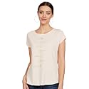 Enamor Athleisure Relaxed Fit Short Sleeve Boat Neck Antimicrobial Finish Breathable Stretch Cotton Activewear Sports Tshirt for Women-E131