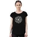 Enamor E131 Antimicrobial Stretch Cotton Meditate Tee for Women with Graphic Print