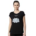 Enamor Athleisure Relaxed Fit Short Sleeve Boat Neck Antimicrobial Finish Breathable Stretch Cotton Activewear Sports Tshirt for Women-E131