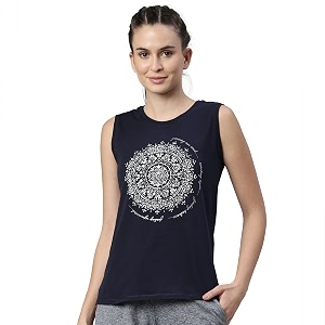 enamor sleeveless crew neck regular length stay cool tank t-shirt - relaxed fit breathable anti-odour - e133