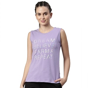 enamor sleeveless crew neck regular length stay cool tank t-shirt - relaxed fit breathable anti-odour - e133