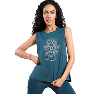 enamor sleeveless crew neck regular length stay cool tank t-shirt - relaxed fit breathable anti-odour - e133