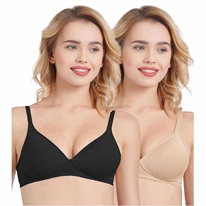 enamor a039 perfect coverage cotton plus size t-shirt bra for women- padded and wirefree
