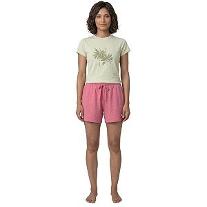 enamor drawstring mid thigh length mid rise basic shorts - relaxed fit super soft cotton - e062