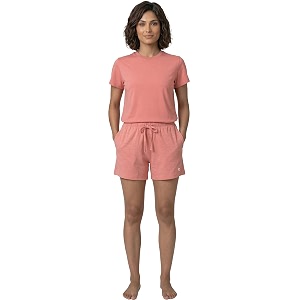 enamor drawstring mid thigh length mid rise basic shorts - relaxed fit super soft cotton - e062