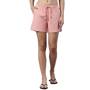 enamor essentials mid rise relaxed fit mid thigh length jersey shorts for womens-e062 e062_rouge_l