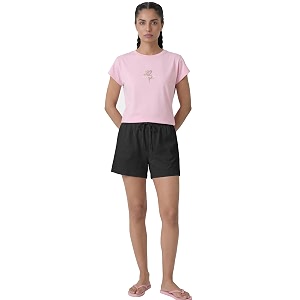 enamor drawstring mid thigh length mid rise basic shorts - relaxed fit super soft cotton - e062