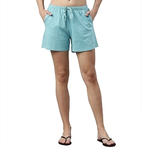 enamor essentials mid rise relaxed fit mid thigh length jersey shorts for womens-e062 e062_bali green_l