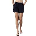 Enamor Drawstring Mid Thigh Length Mid Rise Basic Shorts - Relaxed Fit, Super Soft Cotton - E062