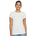 Enamor Short Sleeve Crew Neck Regular Length Basic Crew T-Shirt for Women - Slim Fit, Soft and Breathable Stretch Cotton - E047