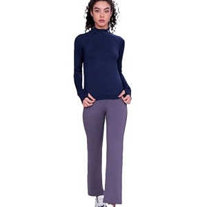 enamor full sleeve high neck medium length pull on dry fit t-shirt for women - slim fit - a310
