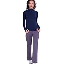 Enamor Full Sleeve High Neck Medium Length Pull on Dry Fit T-Shirt for Women - Slim Fit - A310