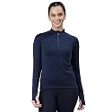 Enamor Full Sleeve High Neck Medium Length Pull on Dry Fit T-Shirt for Women - Slim Fit - A310