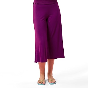 enamor mid rise crop length slip on shop in culotte for women - relaxed fit super soft - e064