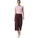 Enamor Mid Rise Crop Length Slip on Shop in Culotte for Women - Relaxed Fit, Super Soft - E064