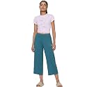 Enamor Mid Rise Crop Length Slip on Shop in Culotte for Women - Relaxed Fit, Super Soft - E064