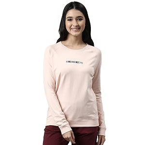 enamor women cotton blend full sleeve round neck regular length slip on sweatshirt-graphic printrelaxed fit-e079