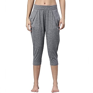enamor mid rise capri length yoga pants for women - relaxed fit quick dry antimicrobial - e074