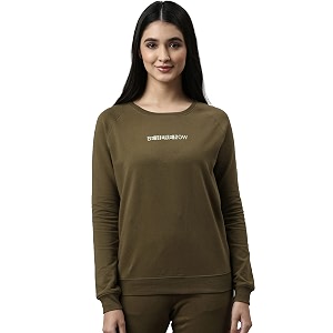 enamor women cotton blend full sleeve round neck regular length slip on sweatshirt-graphic printrelaxed fit-e079