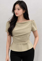 enaya store Formal Puff Sleeve Self Design