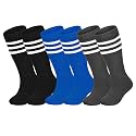 ENBAOHUI 3 Pairs Toddler Soccer Socks Kids Soccer Socks Girls Boys Baby Knee Socks Kids Boys Socks Toddler Kids Tube Socks