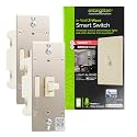Enbrighten Z-Wave On/Off Switch, Toggle, Light Almond, 2 Pack