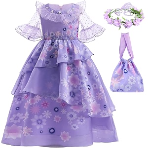 Encanto Dress Costume for Girls Mirabel Dress
