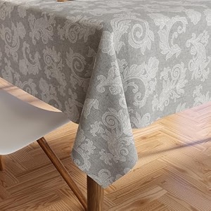 encasa xo dining table cloth 4 to 6 seater chambray cotton table cover