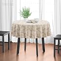 Encasa XO Dining Table Cloth 4 Seater, Chambray Cotton Table Cover