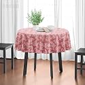 Encasa XO Dining Table Cloth 4 Seater, Chambray Cotton Table Cover