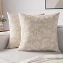 Encasa XO Cotton Floral Cushion Covers, No Inserts, Red