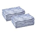 Encasa XO Jacquard Cotton Dining Table Napkins, Soft Absorbent Blue