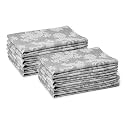 Encasa XO Jacquard Cotton Dining Table Napkins, Soft Absorbent Grey