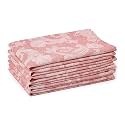 Encasa XO Jacquard Cotton Dining Table Napkins, Soft Absorbent Red